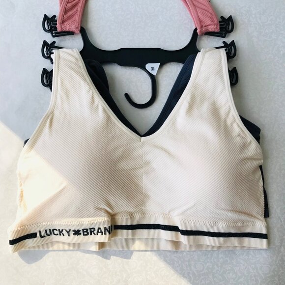 LUCKY BRAND Women's Full Figure Ribbed Comfort Bra 3-Pack NEW Size : 1XL - Picture 2 of 8